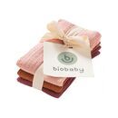 biobaby Mullwaschlappen 3er-Pack Mix rot