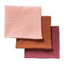 biobaby Mullwaschlappen 3er-Pack Mix rot