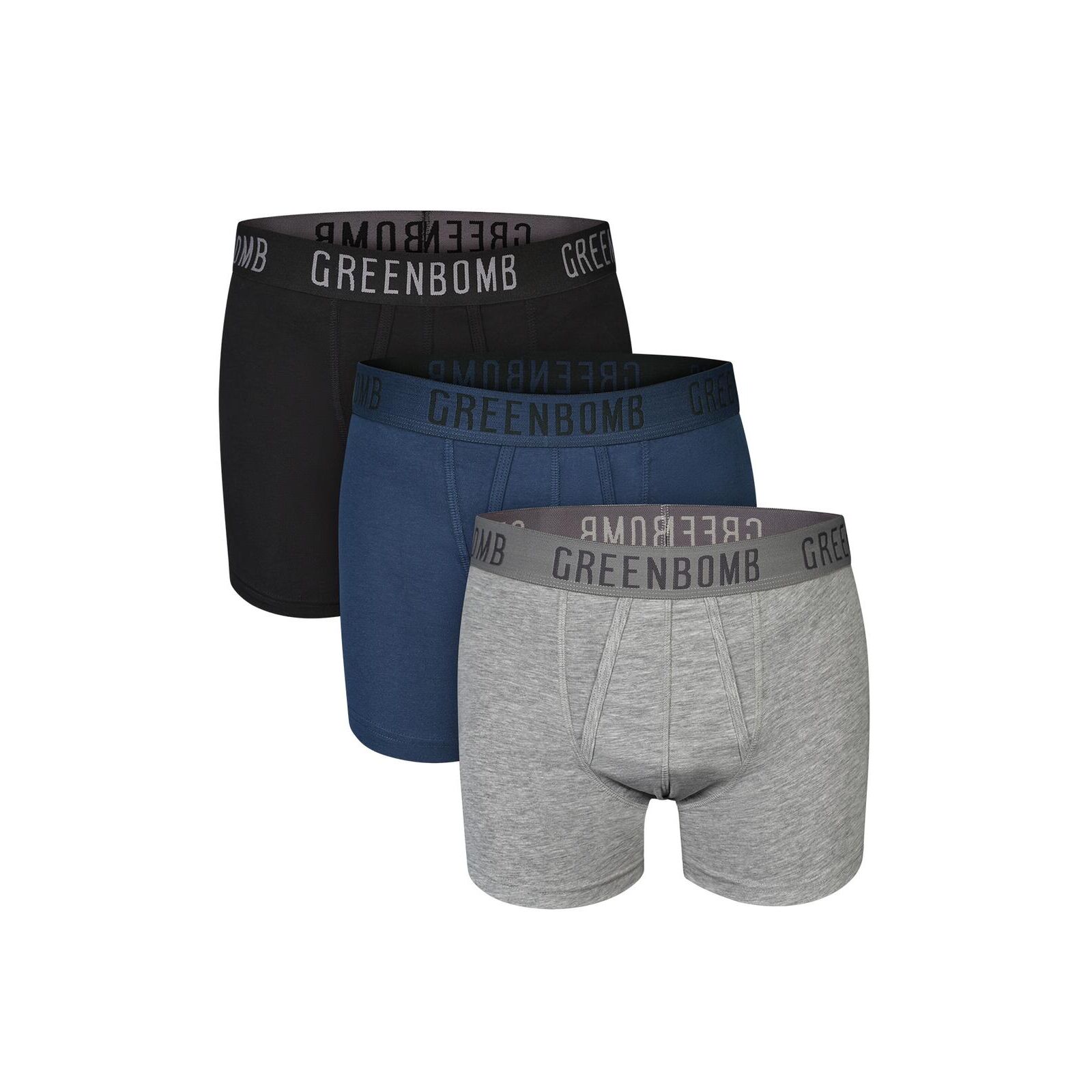GREENBOMB Herren Unterhosen 3x Basic Mix XL