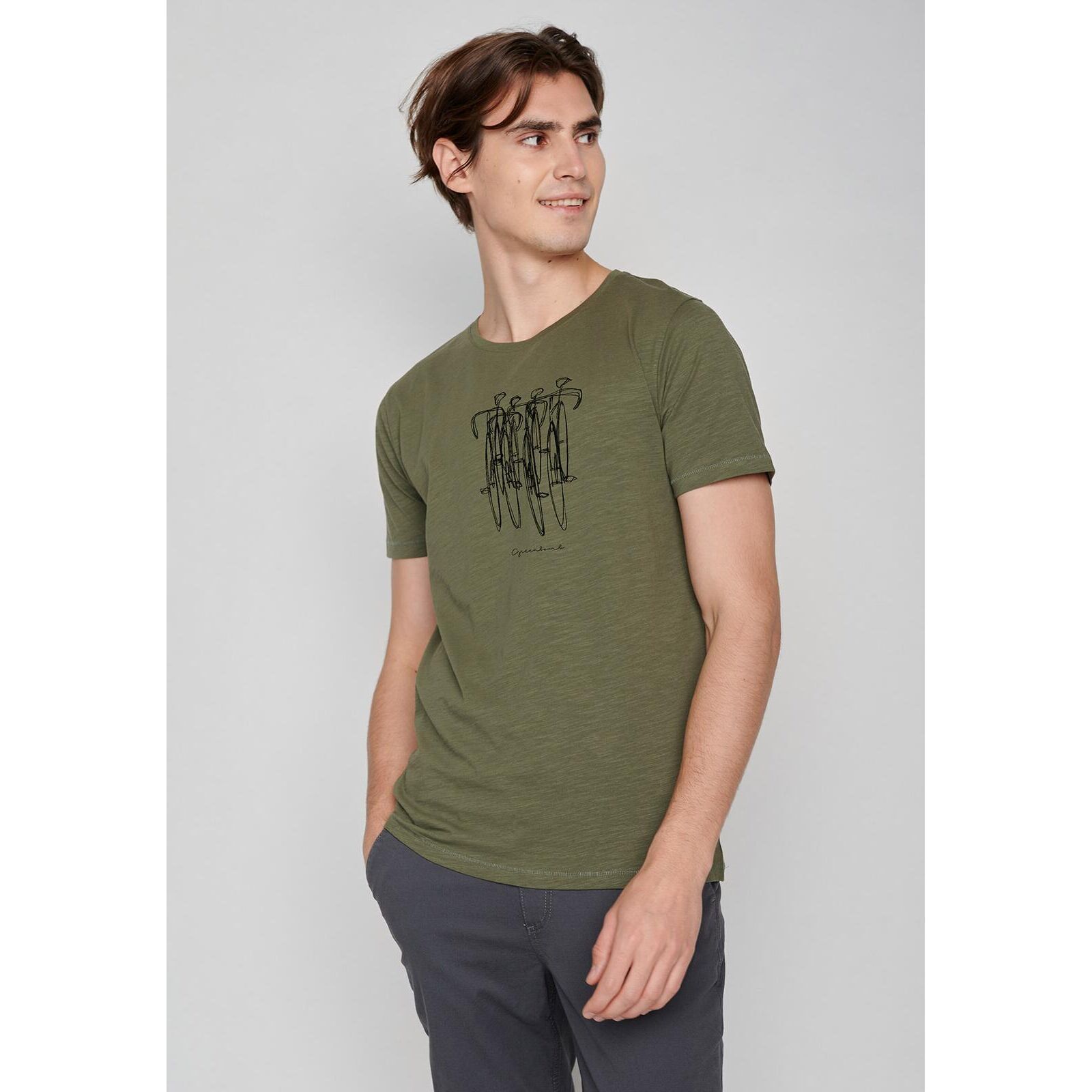 T-Shirt Spice Bike Sketch in dirty olive von GREENBOMB
