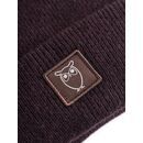 KnowledgeCotton Apparel Kinder Mtze Wolle Deep Mahogany