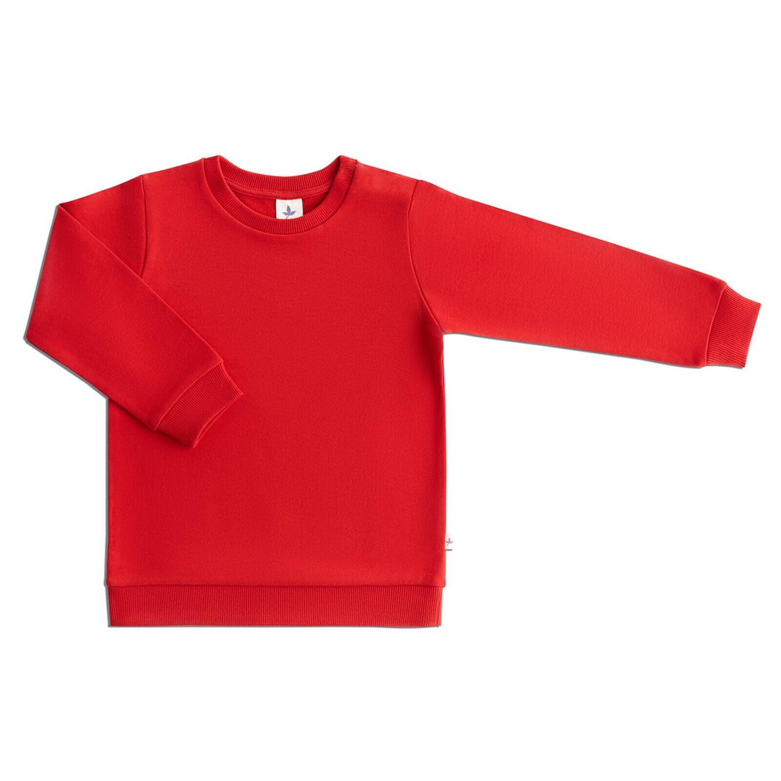 Leela Cotton Baby/Kinder Sweatshirt Ziegelrot 128