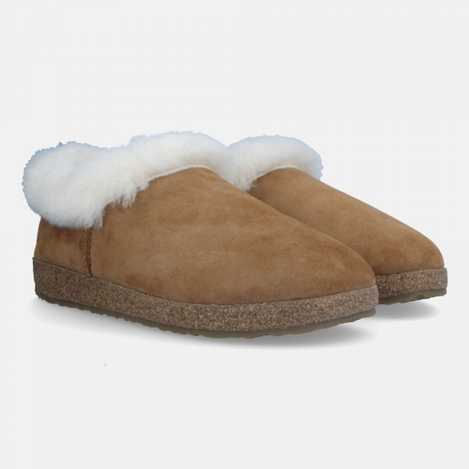 HAFLINGER Damen Hausschuh Iceland Lammfell braun 38