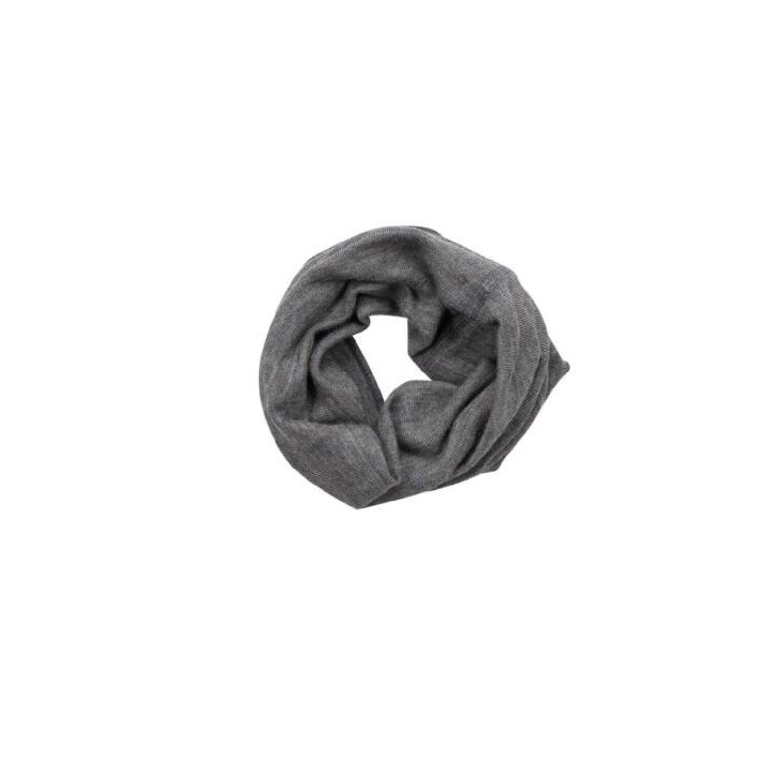Lilano Kinder Schlauchschal Wolle Seide Mix hellgrau II