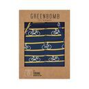 GREENBOMB Herren Trunk Bike Stripes Small Sloppy Blue
