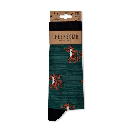 GREENBOMB Herren Socken Animal Dancing Tiger