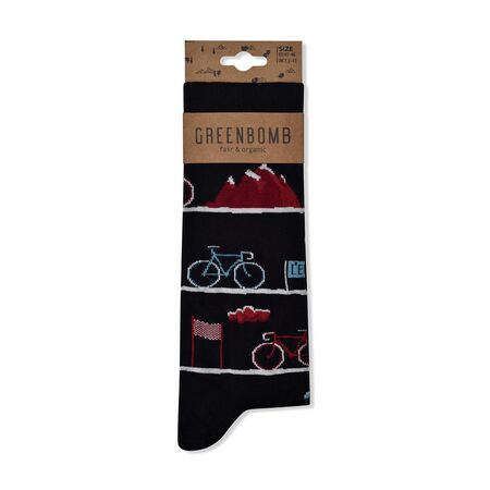 GREENBOMB Herren Socken Bike Race Win