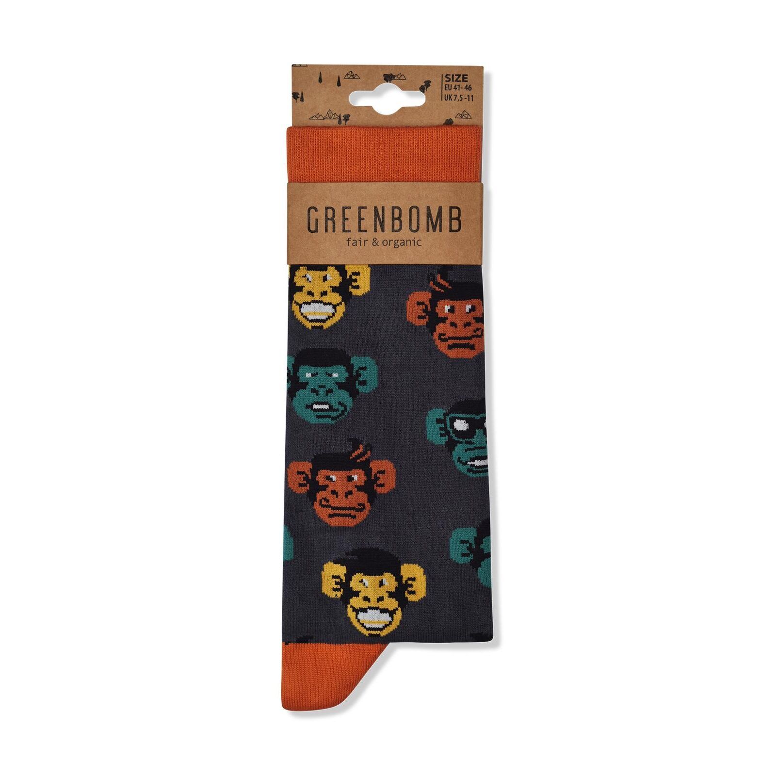 GREENBOMB Herren Socken Animal Chimps