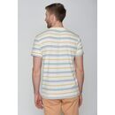 GREENBOMB Herren T-Shirt Roll creme stripes