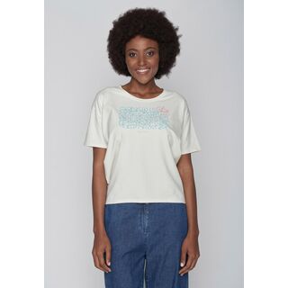 GREENBOMB Damen T-Shirt BIKE CONNECT Feel creme white