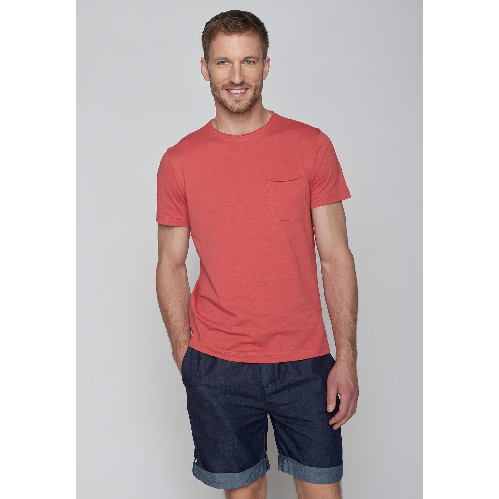 GREENBOMB Herren T-Shirt Open sun red XL