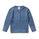 puri organic Baby Pullover Henley Rippe