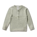 puri organic Baby Pullover Henley Rippe