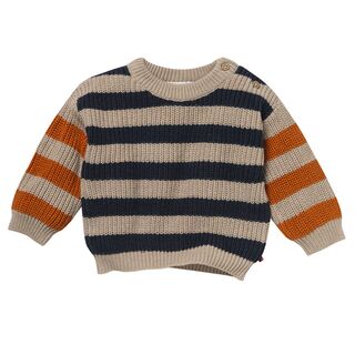 People Wear Organic Baby Strick-Pullover natur geringelt