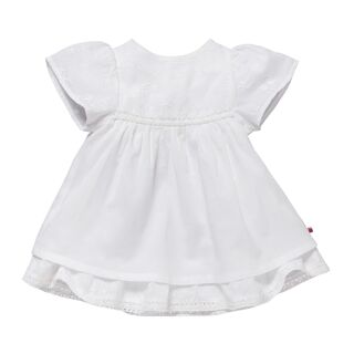 People Wear Organic Baby Kurzarm-Kleid wei gemustert
