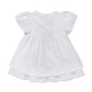 People Wear Organic Baby Kurzarm-Kleid wei gemustert