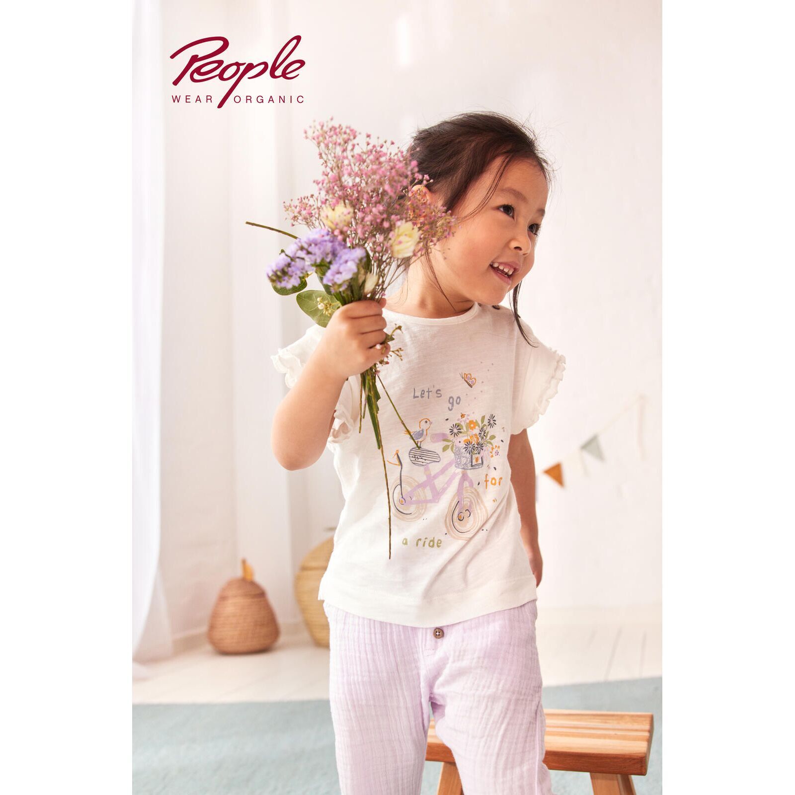 People Wear Organic Baby/Kinder Hose Musselin blass violett 98