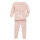 People Wear Organic Kinder Schlafanzug Frottee bunt geringelt rosa