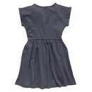 People Wear Organic Kinder Kurzarm-Kleid dunkelblau geringelt