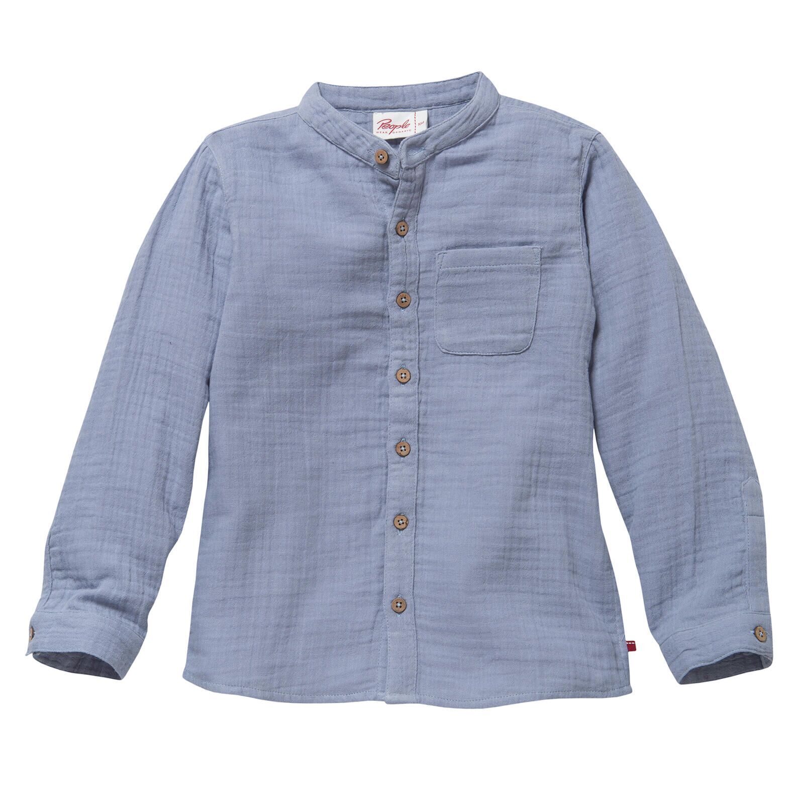 People Wear Organic Kindeer Musselin-Hemd taubenblau