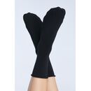 Leela Cotton unisex Socken Rollrand schwarz 35/38