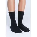 Leela Cotton unisex Socken Rollrand schwarz 35/38