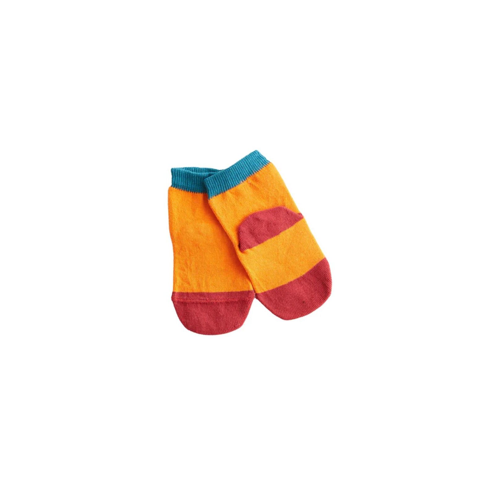 Leela Cotton Baby Socken orange/rot/petrol