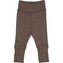 M�sli Baby Hose Rippstrick Merino Wolle walnut melange 50