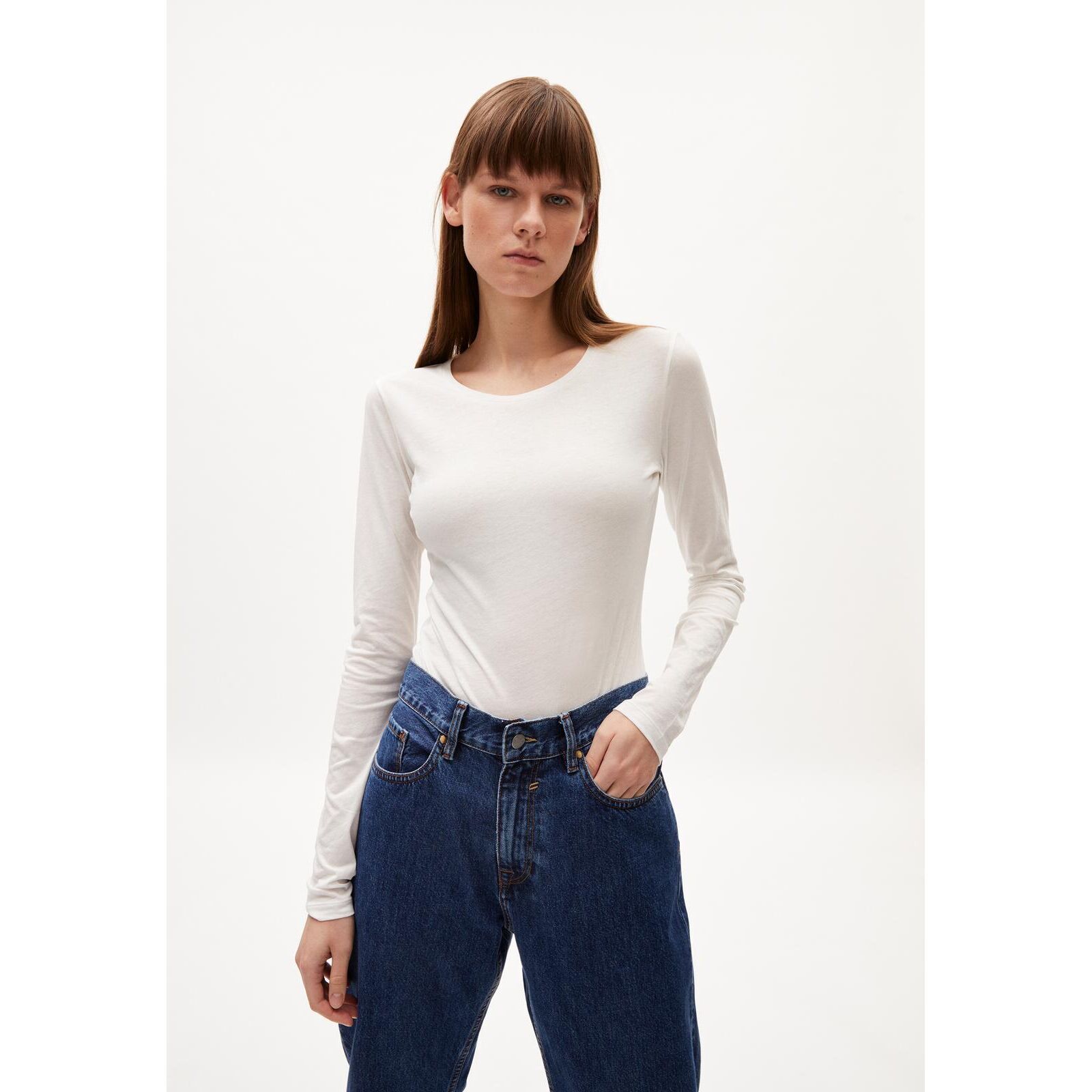 ARMEDANGELS Damen Longsleeve ENRICCAA SOFT off white XS