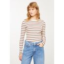 recolution Damen Langarmshirt LOVAGESTRIPES arctic white