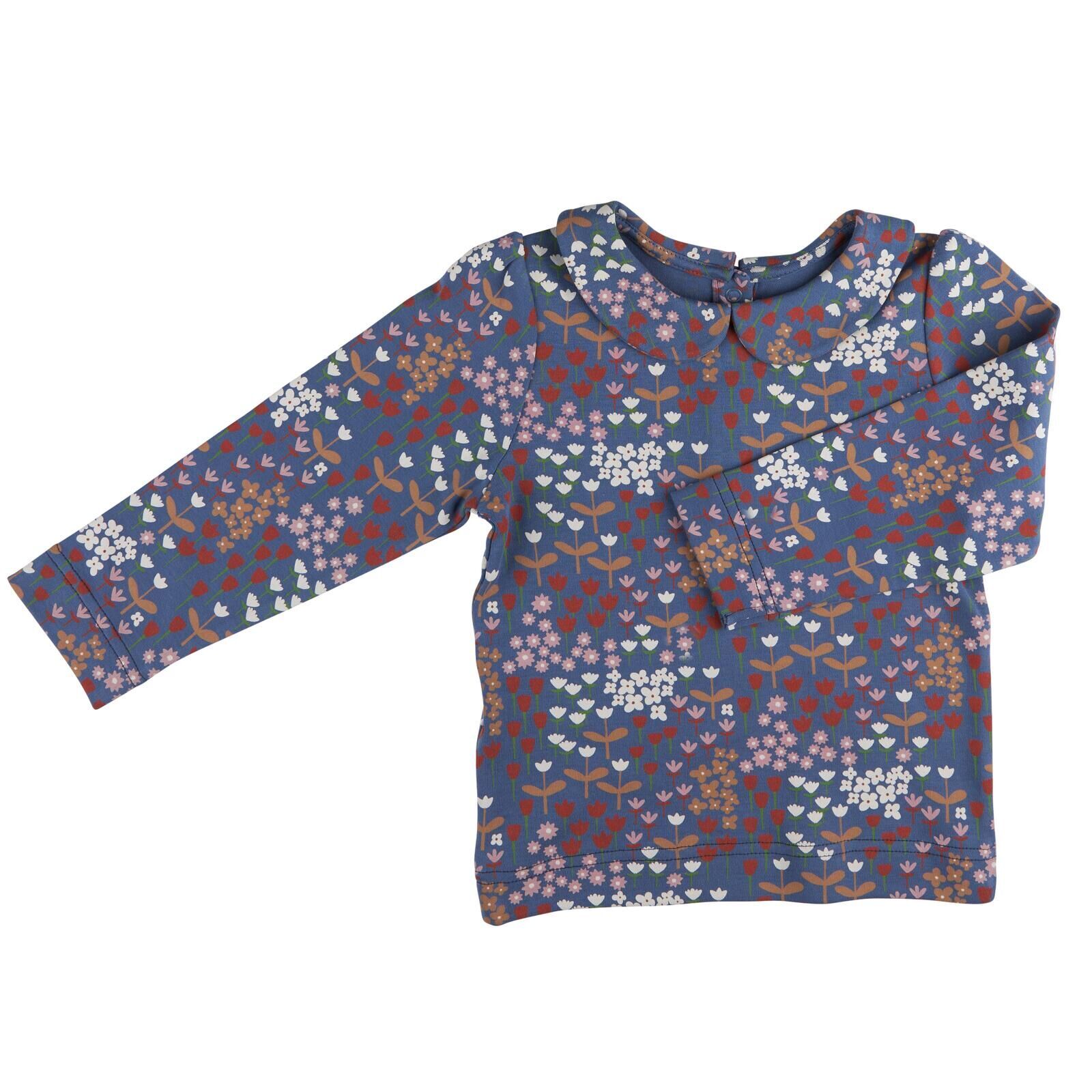 PIGEON ORGANICS Kinder Peter Pan Bluse gemustert