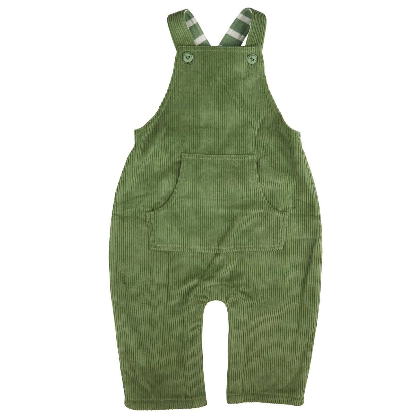 PIGEON ORGANICS Baby Latzhose Kord gefttert basil 1-2y (90)