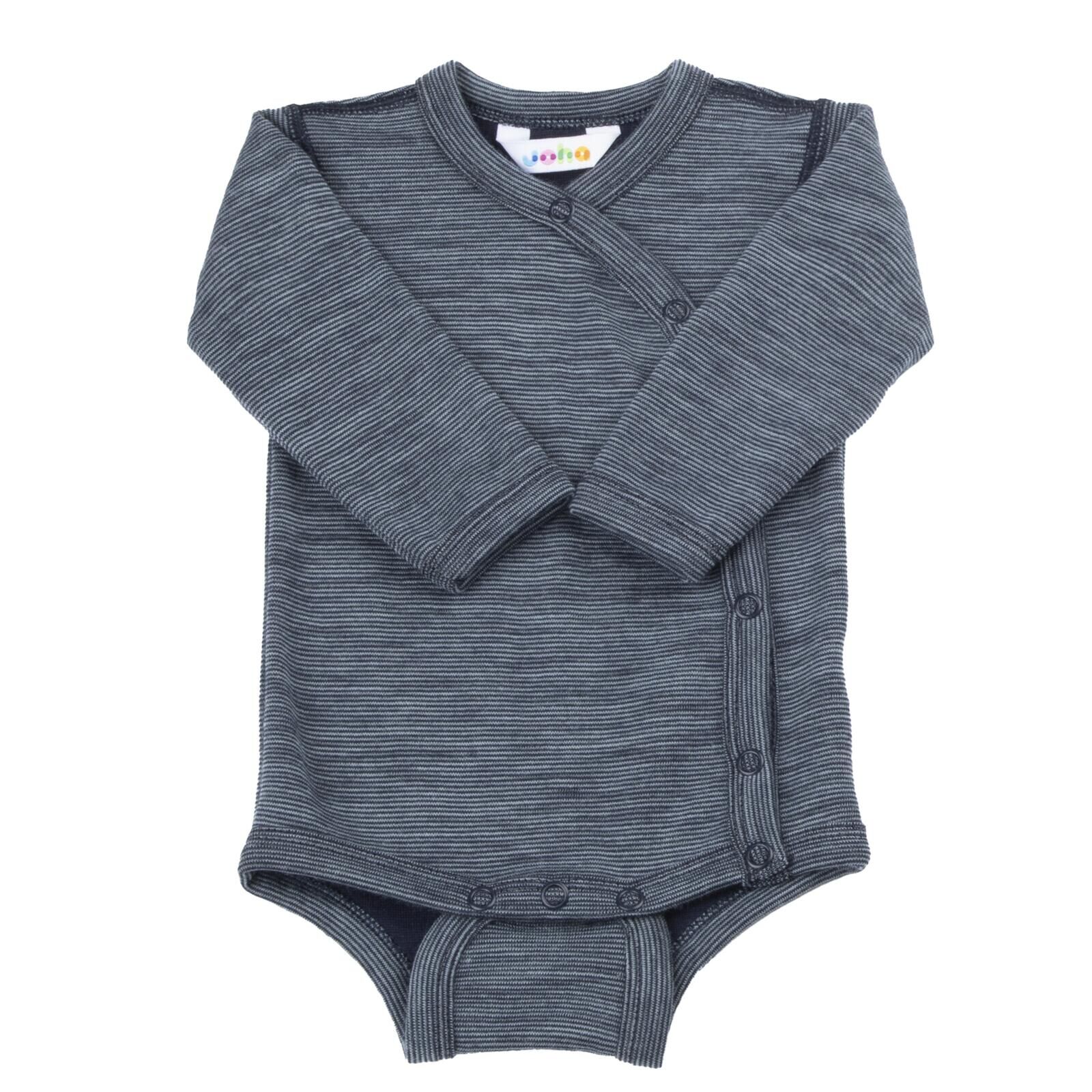 Joha Baby Wickelbody Wolle blau 50