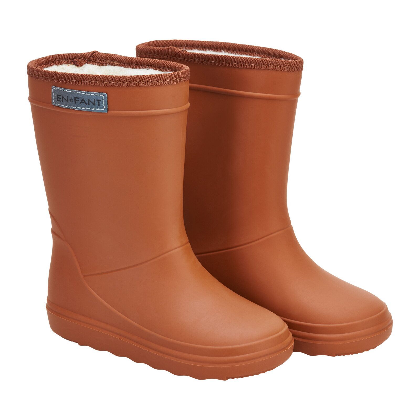 EN FANT Kinder Gummistiefel gefttert Leather Brown 35