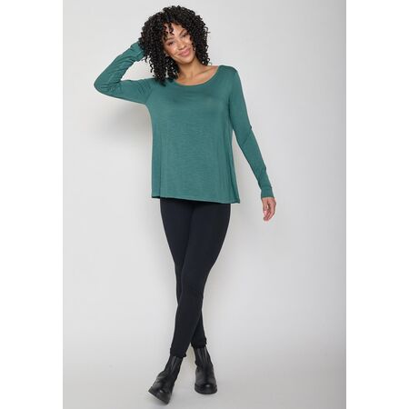 GREENBOMB Damen Langarmshirt BASIC Mind jungle green