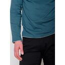 GREENBOMB Herren Langarmshirt BASIC Rough blue stone