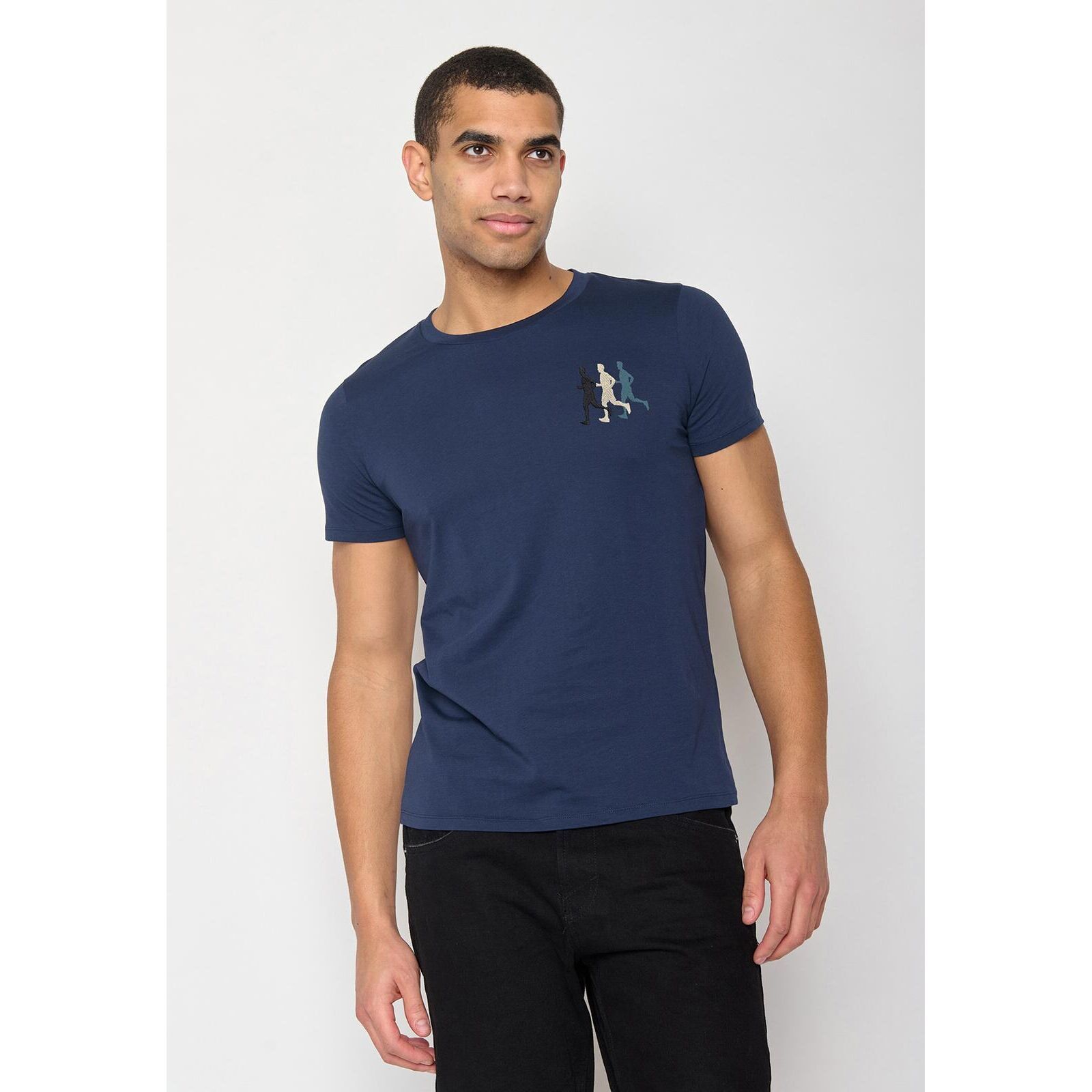 GREENBOMB Herren T-Shirt LIFESTYLE RUNNING Roll navy