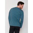 GREENBOMB Herren Langarmshirt BASIC Rough blue stone S
