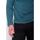 GREENBOMB Herren Langarmshirt BASIC Rough blue stone S