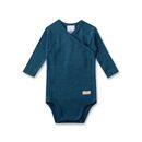 Sanetta Baby Wickelbody Wolle Seide stahlblau 56