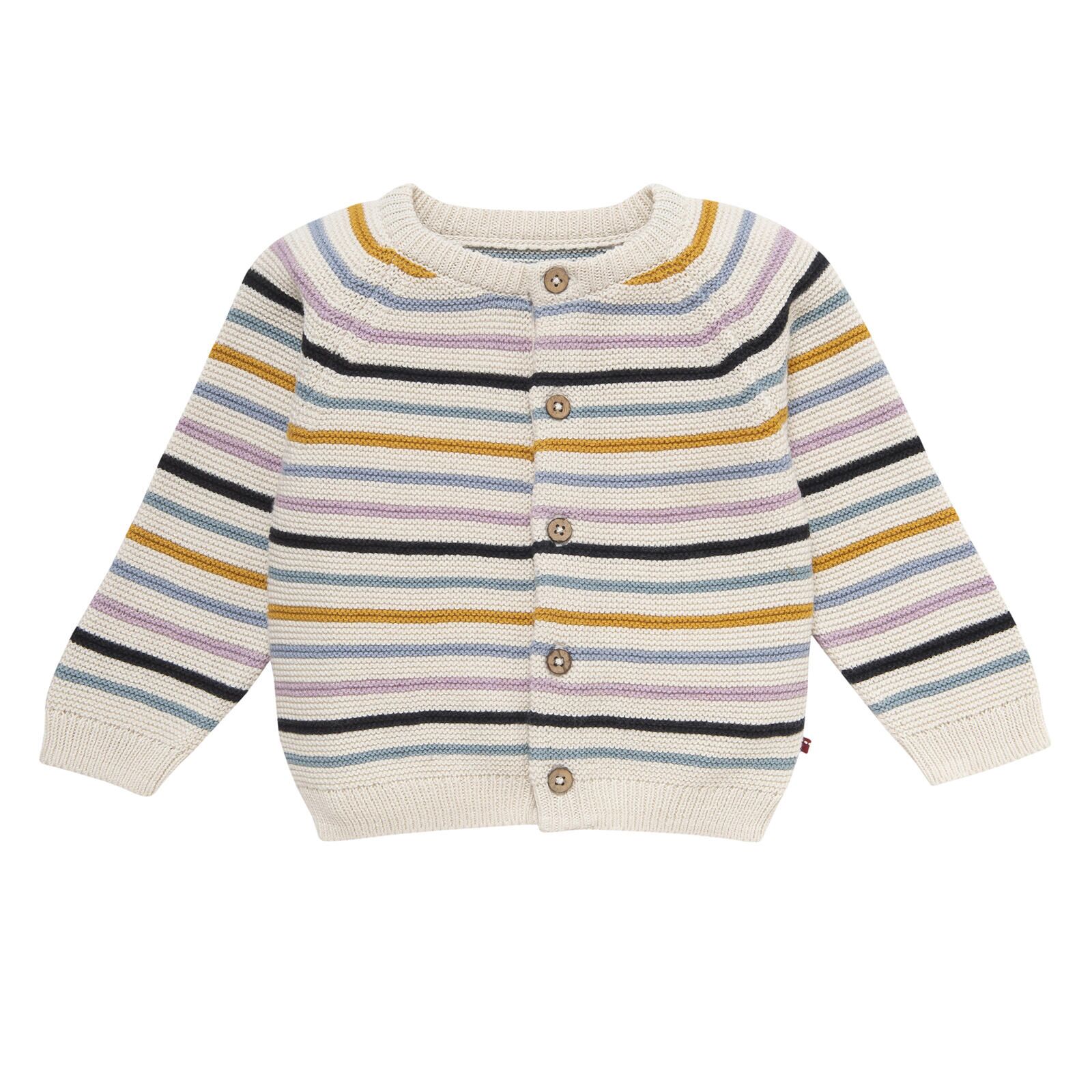 People Wear Organic Baby Strick-Jacke bunt geringelt 62/68