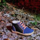 POLOLO Kinder Schuhe Barfu Winterhalbschuh Mario Schnrer blau 25