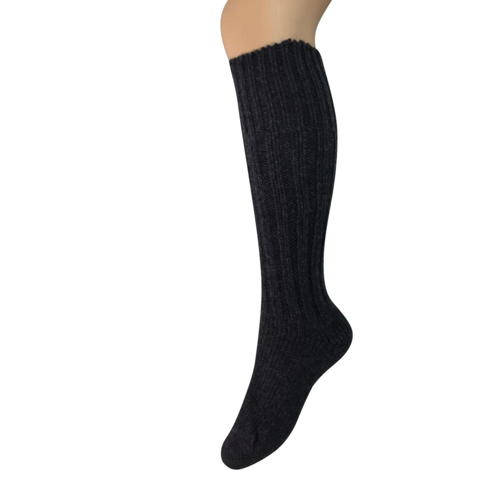 Hirsch Natur Damen/Herren halbes Pfund Socke anthrazit 38/39