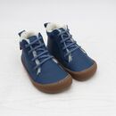 POLOLO Kinder Schuhe Barfu Winterstiefel Schnrer marineblau 24