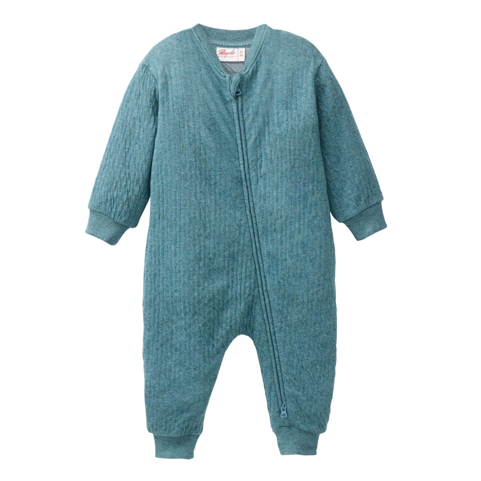 People Wear Organic Baby Langarm-Overall eukalyptus melange