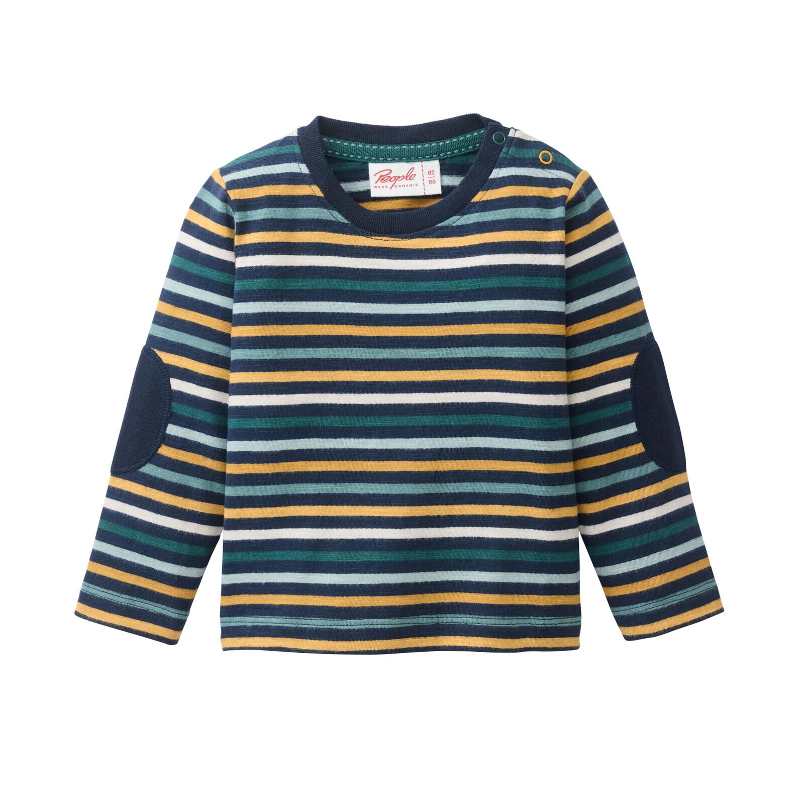 People Wear Organic Baby Langarm-Shirt bunt geringelt