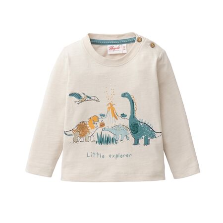 People Wear Organic Baby Langarm-Shirt kitt / Dino...