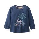 People Wear Organic Baby Langarm-Shirt indigoblau / Rehkitz