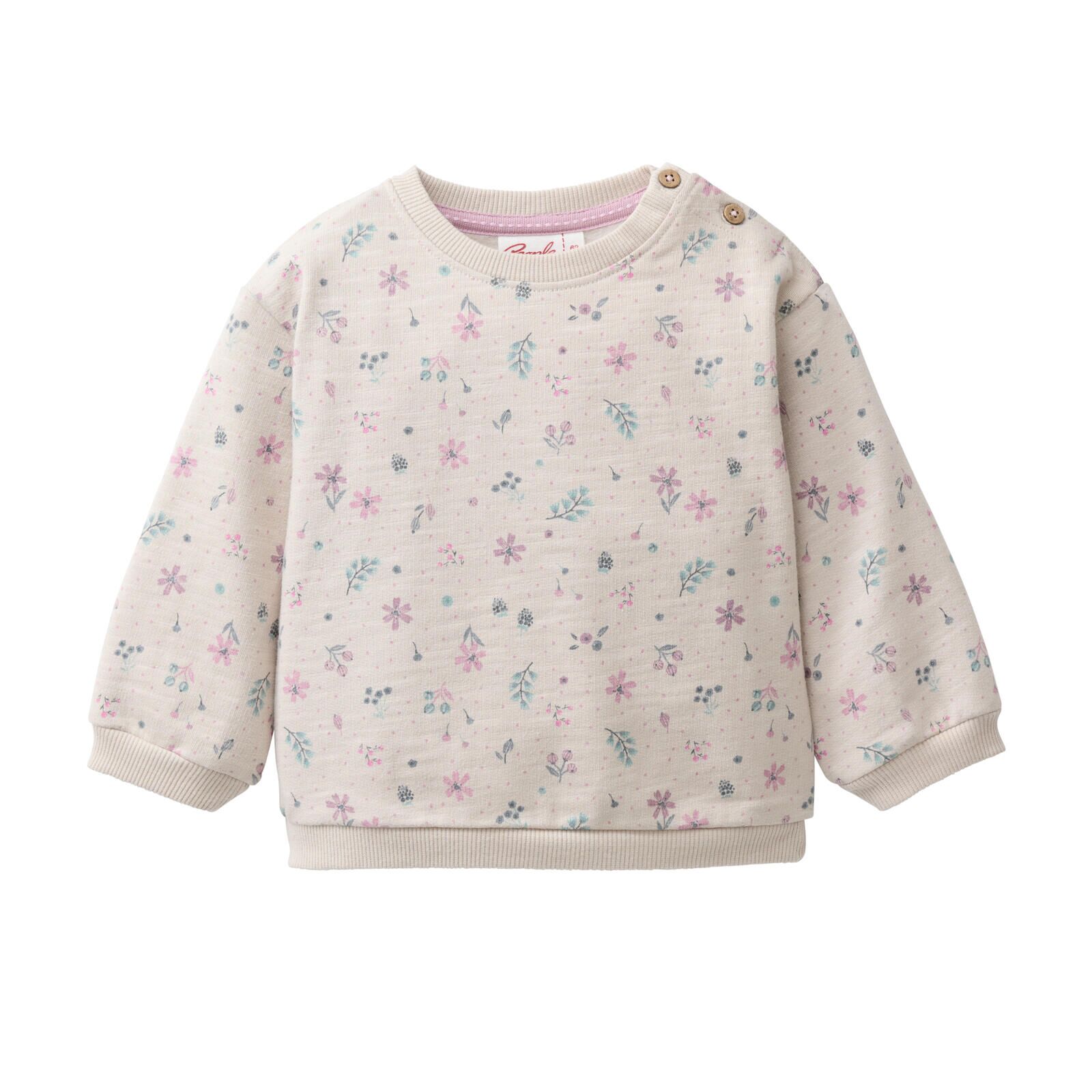 People Wear Organic Baby Sweat-Pullover beige / Beeren