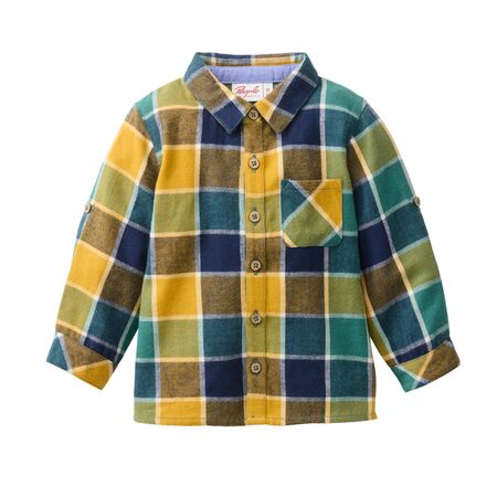 People Wear Organic Baby Flanell-Hemd bunt kariert